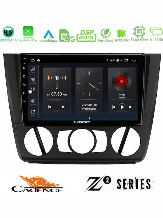 Bizzar Ηχοσύστημα Αυτοκινήτου για BMW E81 / E82 / E87 2007-2011 με A/C (Bluetooth/USB/WiFi/GPS/Apple-Carplay/Android-Auto) με Οθόνη Αφής 9"