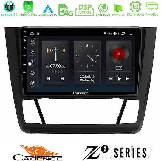 Bizzar Auto-Audiosystem für BMW E81 / E82 / E87 2007-2011 mit A/C (Bluetooth/USB/WiFi/GPS/Apple-Carplay/Android-Auto) mit Touchscreen 9"