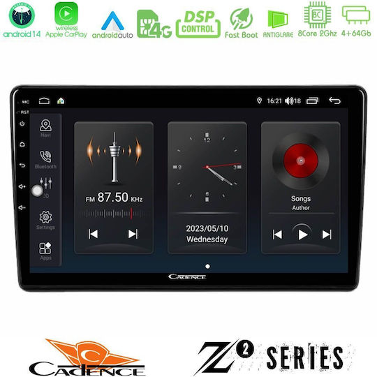 Bizzar Ηχοσύστημα Αυτοκινήτου για Peugeot Partner / Partner Tepee Citroen Berlingo 2008-2018 (Bluetooth/USB/WiFi/GPS/Apple-Carplay/Android-Auto) με Οθόνη Αφής 9"