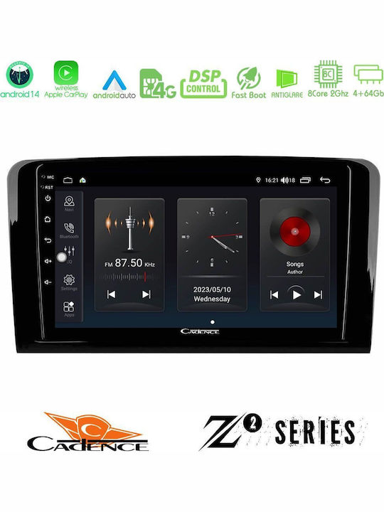 Bizzar Car Audio System for Mercedes-Benz ML / GL Class 2007-2012 (Bluetooth/USB/WiFi/GPS/Apple-Carplay/Android-Auto) with Touch Screen 9"