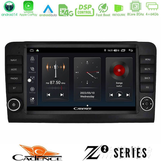 Bizzar Car Audio System for Mercedes-Benz ML / GL Class 2006-2011 (Bluetooth/USB/WiFi/GPS/Apple-Carplay/Android-Auto) with Touch Screen 9"