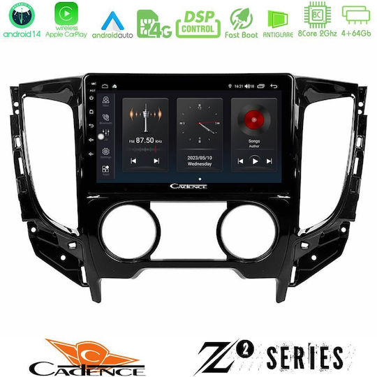 Bizzar Ηχοσύστημα Αυτοκινήτου για Fiat Fullback Mitsubishi L200 2016 με A/C (Bluetooth/USB/WiFi/GPS/Apple-Carplay/Android-Auto) με Οθόνη Αφής 9"