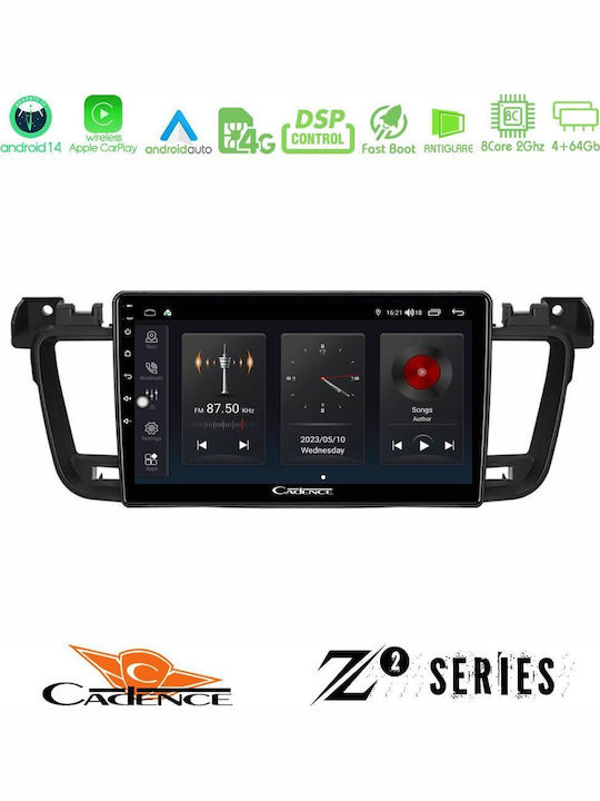 Bizzar Car Audio System for Peugeot 508 2010-2018 (Bluetooth/USB/WiFi/GPS/Apple-Carplay/Android-Auto) with Touch Screen 9"