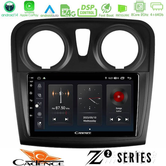 Bizzar Car Audio System for Dacia Dokker 2014-2021 (Bluetooth/USB/WiFi/GPS/Apple-Carplay/Android-Auto) with Touch Screen 9"