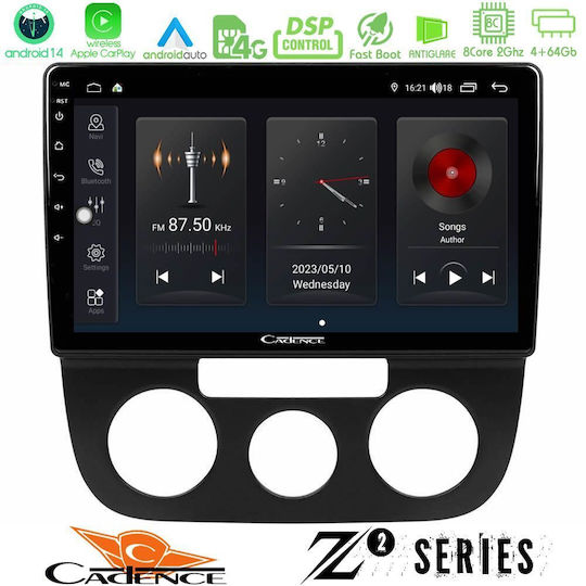 Bizzar Ηχοσύστημα Αυτοκινήτου για Volkswagen Jetta 2005 2010 με A/C (Bluetooth/USB/WiFi/GPS/Apple-Carplay/Android-Auto) με Οθόνη Αφής 10"