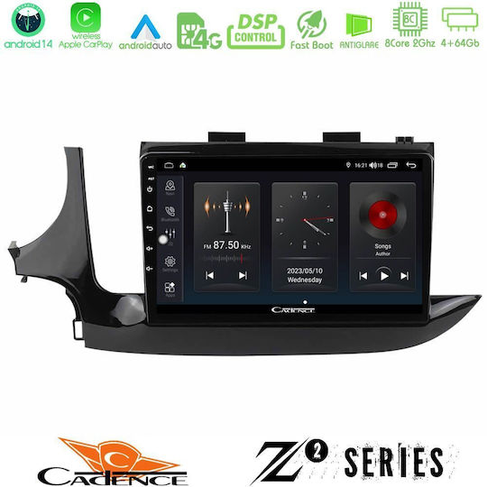 Bizzar Car Audio System for Opel Mokka 2016-2020 (Bluetooth/USB/WiFi/GPS/Apple-Carplay/Android-Auto) with Touch Screen 9"