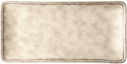 Lukanda Serving Platter Rectangular made of Porcelain Gray 21x10cm