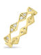 Fa Cad'oro Ring with Zircon made of Silver Gold Plated