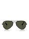Ray Ban Unisex Γυαλιά Ηλίου με Μαύρο Μεταλλικό Σκελετό και Πράσινο Φακό RB3925 002/31