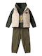 Kinder-Set mit Hose & Jacke Winter 3Stück Khaki