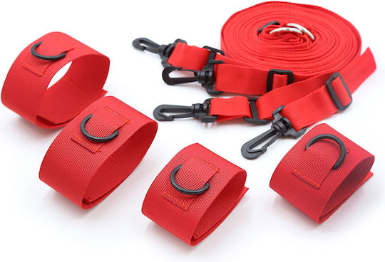 Kinksters Bed Restraint Set in Red Color