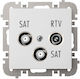 Santra Socket R-tv-2xsat End Without Frame Flush-mounted White 4160-10