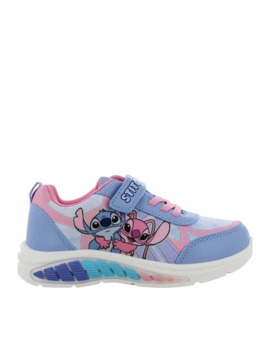 Lilo & Stitch Kinder Sneakers Anatomisch mit Klettverschluss & Lichtern Flieder