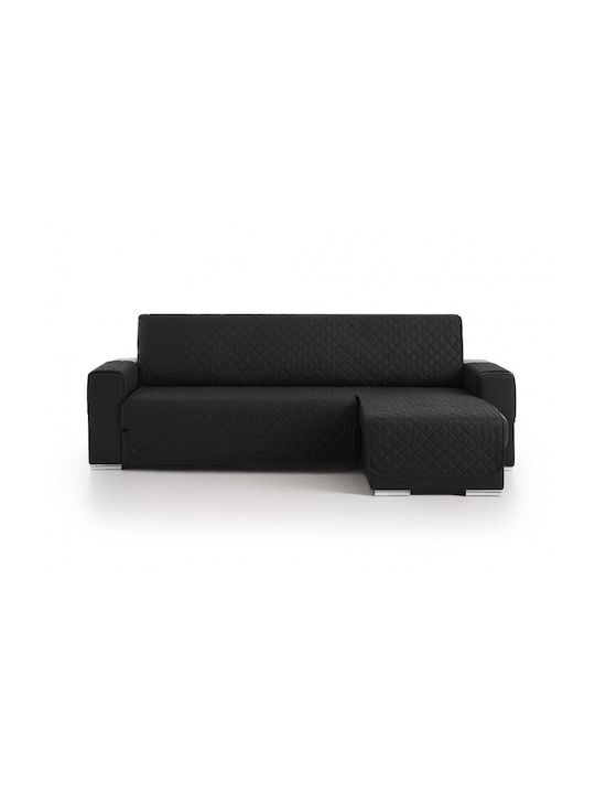 Sofazip Husă Elastică Canapea de colț Negru 200εκ. 1buc SZMATCNEGRU