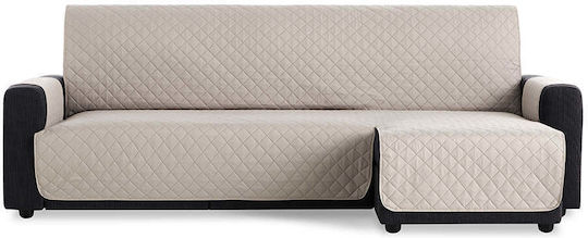 Sofazip Elastische Abdeckung für Ecksofa Cappuccino 200εκ. 1Stück