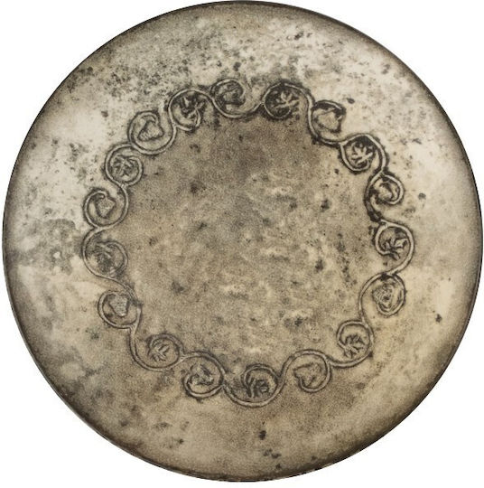 Kutahya Porselen Shallow Plate Green Porcelain Diameter 23cm