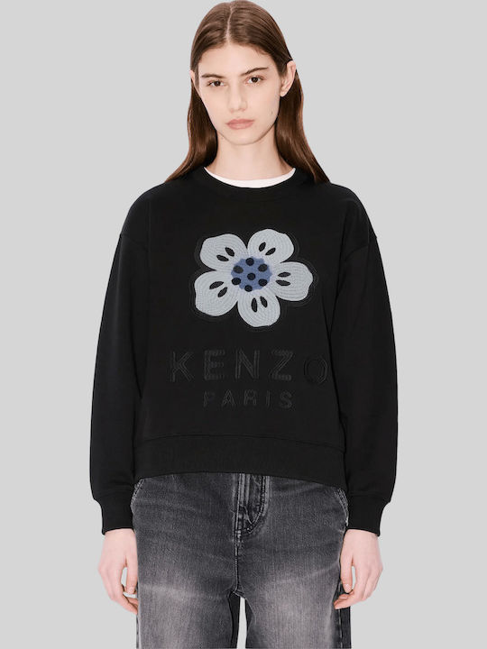 Women's Blouse Cotton Long Sleeve Floral Black