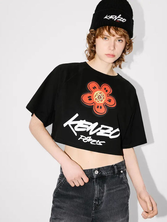 Tシャツ・カットソー KENZO Woman T-Shirt Black FF62TS3564SG 99J Kenzo/ケンゾー｜'Futura' Tシャツ