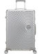 American Tourister SoundBox Голям Куфар За Пътуване Твърд Сребрист С 4 Колела