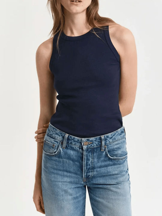 Gant Women's Cotton Sleeveless Blue Blouse