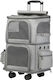 Denik Pets Dog/Cat Carrying Gray Trolley for 8kg Pets L61xW36xH26cm