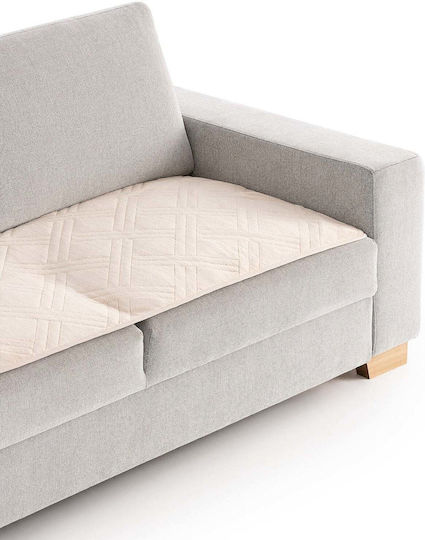 Sofazip Topper Elastische Abdeckung für Zweisitziges Sofa Beige 65x130cm 1Stück