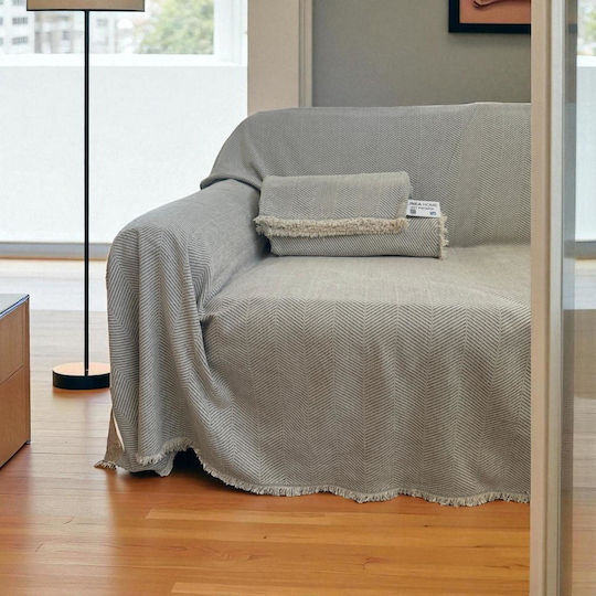 Linea Home Sofa Throws P180xM240cm Ecru / Gray