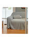 Linea Home Three-Seater Sofa Throw Chenille 180x300cm Ecru / Gray