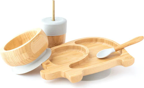 Tommee Tippee Σετ Φαγητού Eco Rascals από Πλαστικό Γκρι 4τμχ