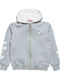 Kids Sweatshirt Cardigan Fur with Hood Gray