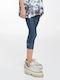 Jacqueline 6-8 Women's Capri Everyday Legging Shiny Gray