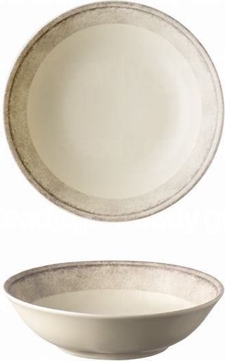 Lukanda Serving Bowl Round made of Porcelain Gray with Diameter 14cm