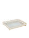 Keskor Metallic Rectangular Decorative Tray with Mirror 35x27x5.5cm
