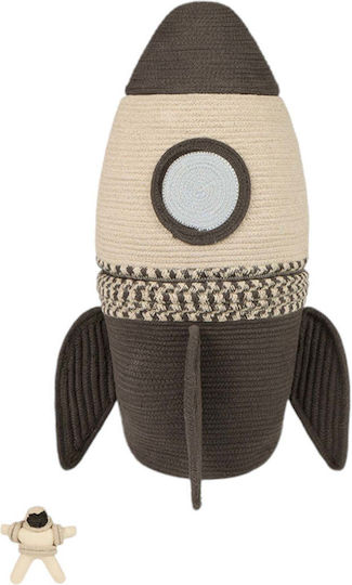 Lorena Canals Kinder Aufbewahrungskorb aus Stoff Beige 43x43x68cm 1Stück