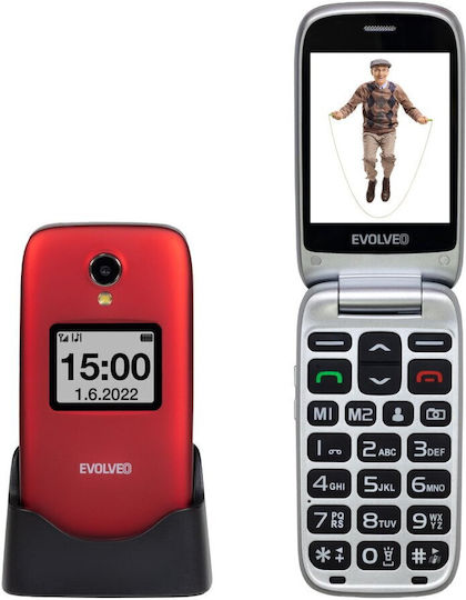 Evolveo EasyPhone FS Single SIM Κινητό με Μεγάλα Κουμπιά Κόκκινο