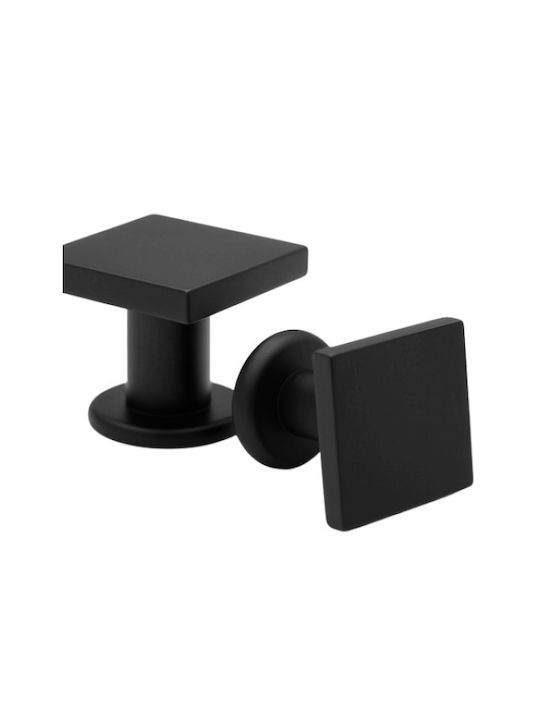 Finetto Πόμολο Επίπλου από Μέταλλο Μαύρο 107mm 256-L0107#BLAC