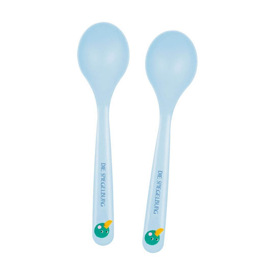 Die Spiegelburg Baby Set with Duck Spoons Made of Plastic for 12+ Months Light Blue 2 Pieces