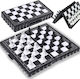 Magnetic Backgammon/Chess Wood 13.5x13.3cm