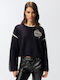 Alicudi Damen Pullover Wolle Blu/bianco