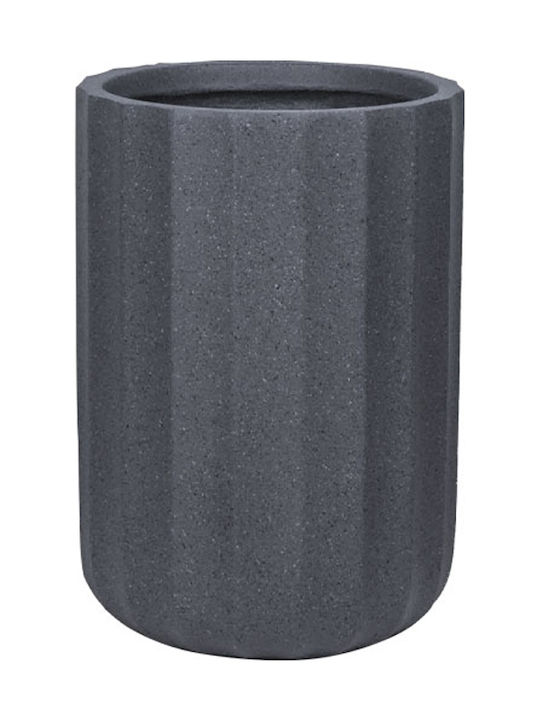 Marhome Übertopf Fiberglas Schwarz 35x35x50.5εκ.