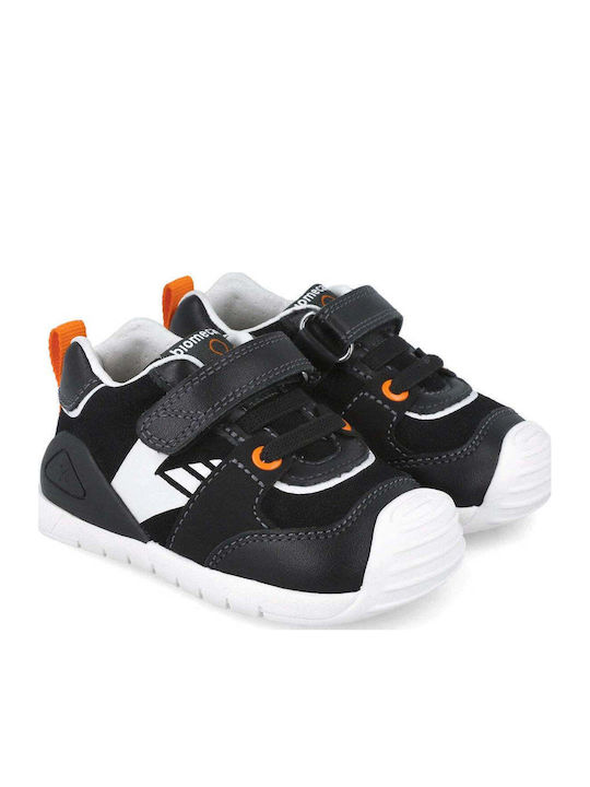 Kinder Sneakers Anatomisch mit Klettverschluss Schwarz