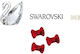 Swarovski Φιογκος Κοκκινος 3τμχ