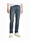 Pantalon De Blugi Elastic Slim Fit Mid Stone Albastru Gri Pentru Bărbați
