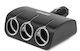AMiO Car Charger 120W with Ports: 3xLighter with Cable Embedded Black Color