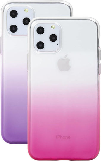 Pachet 2 Huse Telefoane iPhone 11 Pro Colorblock Gradient Roz