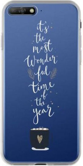 Bigben Connected Hard Case Huawei Y6 2018 Wonderful Time Patterns Transparent