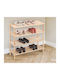 Schuhschrank aus Bambus mit 4 Regalen Beige L74xW26.5xH64cm