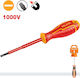 Hojita Magnetic Electrician VDE 1000V Precision Long Screwdriver Straight Size 3x75mm