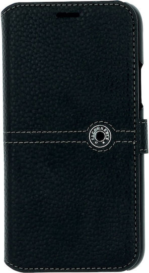 Façonnable Folio Калъф Iphone 11 Pro Folio Sellier Лакиран Черен Копче