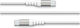 Force Power USB-C to USB-C 3A Reinforced Reversible Charge Sync Cable 2m White